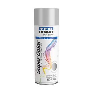 Tinta Tekbond Spray Supercolor Alta Temperatura Alúminio 350 ml / 250 g