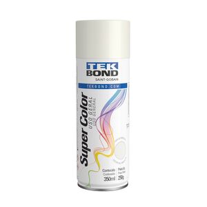 Tinta Tekbond Spray Supercolor Brilhante Branco 350 ml / 250 g