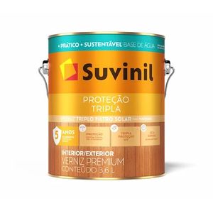 Verniz Suvinil Proteção Tripla Base Água Brilhante Imbuia 3,6 L