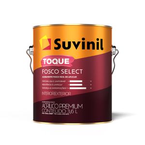 Tinta Suvinil Acrílico Premium Toque Fosco Select Branco Neve 3,6 L