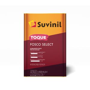 Tinta Suvinil Acrílico Premium Toque Fosco Select Branco Neve 18 L