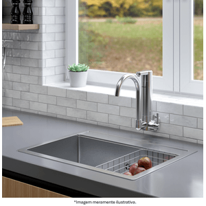 Torneira Viqua Com Purificador Lagune Vitalité Parede Bica Móvel P/ Cozinha Cromada