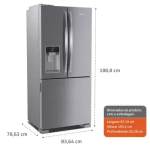 Refrigerador Brastemp BRH86ARBNA Frost Free Duplex 515 L Inox 220 V