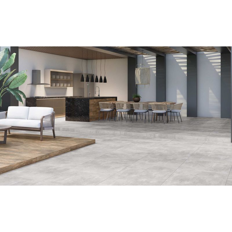 Porcelanato Embramaco 83037 Soft Concret Out Plus Granilhado Classe A - Retificado 83 x 83 Cm 2,73 m²