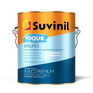 Tinta Suvinil Acrílico Premium Toque Brilho Semi-Brilho Branco Neve 3,6 L