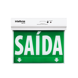 Placa de Sinalização Intelbras PSA 125 Face Única Saída Autônoma Verde