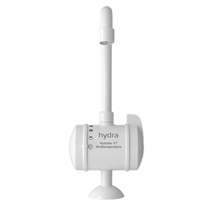 Torneira Hydra Hydralar Mesa Bica Móvel Elétrica 4 Temperaturas 1/4 de Volta Branca 5500 W