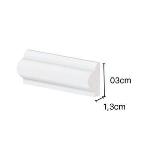 Rodameio Arquitech 31003 2,4 M Poliestireno 3 Cm Branco