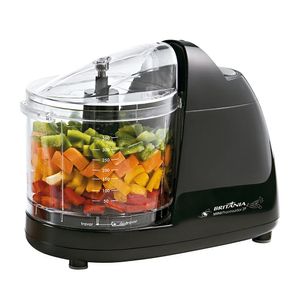 Mini Processador Britânia 2P de Alimentos 160 W 360 ml Preto