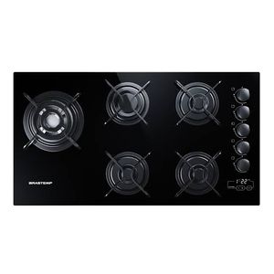 Cooktop Brastemp BDT85AEUNA Ative Gás Preto Bivolt