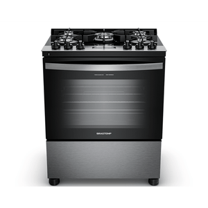 Fogão Brastemp BFS5XARUNA Gás Piso 5 Bocas Inox Bivolt