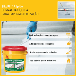 Impermeabilizante Sika Sikafill Rápido Branco 15 Kg