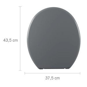 Assento Sanitário Astra TPJ/AS Cinza 1 44,7 x 38 x 4 Cm