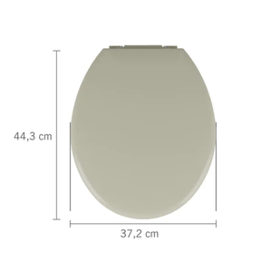 Assento Sanitário Astra Almofadado tradicional TPK/AS Convencional Bege 8 46 x 37 x 4,7 Cm