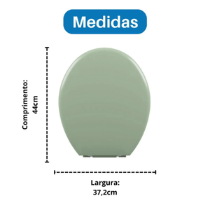 Assento Sanitário Astra Almofadado tradicional TPK/AS Convencional Verde 3 46 x 37 x 4,7 Cm