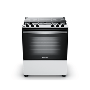 Fogão Brastemp BFS5NDBUNA Gás Piso 5 Bocas Branco Bivolt