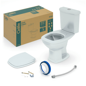 Kit Celite Bacia/Caixa e Acessórios Fit Plus Branca