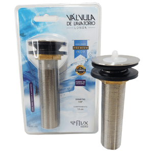 Válvula Flvx Hidro Para Lavatório Longa Inox 7/8'