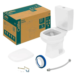 Kit Celite Bacia/Caixa e Acessórios City Branco