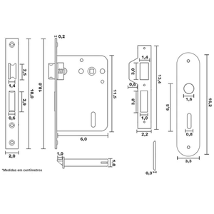 Fechadura Aliança 2800/71 Com Espelho Banheiro Inox