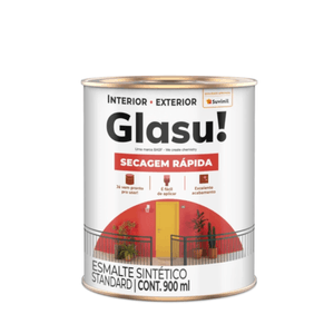 Tinta Glasu Esmalte Secagem Rápida Brilhante Branco 900 ml