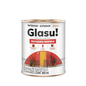 Tinta Glasu Esmalte Secagem Rápida Brilhante Preto 900 ml