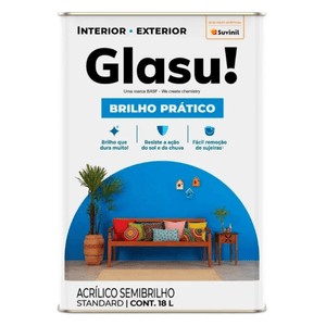 Tinta Glasu Acrílico Brilho Prático Semi-Brilho Base A 16 L