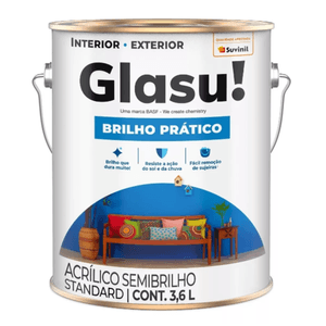 Tinta Glasu Acrílico Brilho Prático Semi-Brilho Base A 3,2 L