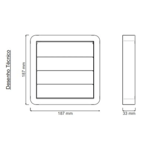 Grade Westaflex Ventokit Veneziana Autofechante P/ Tubo de 100 a 125 mm 15 x 15 Cm PVC