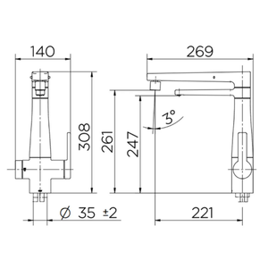 Torneira Docol Nova Vitalis Mesa P/ Cozinha C/ Purificador Chrome