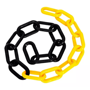 Corrente Metasul Plástica Amarelo/Preto 8 mm x 10 M