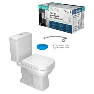 Kit Deca Bacia/Caixa e Acessórios Quadra KP.211.17 Branco