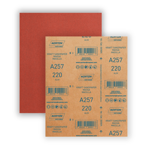 Lixa Norton A257 220 P/ Massa e Madeira 22,5 x 27,5 Cm