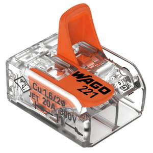 Conector Wago 221-412 Automático Bipolar Transparente 6 Peças