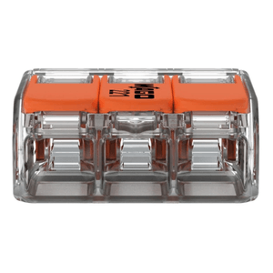 Conector Wago 221-413 Automático Tripolar Transparente 4 Peças