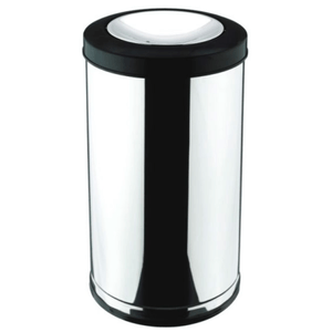 Lixeira Viel 3524 Basculante Inox 15 L Preta