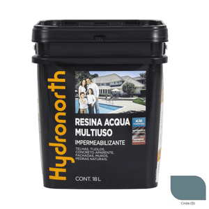 Resina Hydronorth Acqua Multiuso Brilhante Cinza 18 L