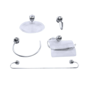Kit Acessórios Alupox Aluminium P/ Banheiro Cromado 5 Peças