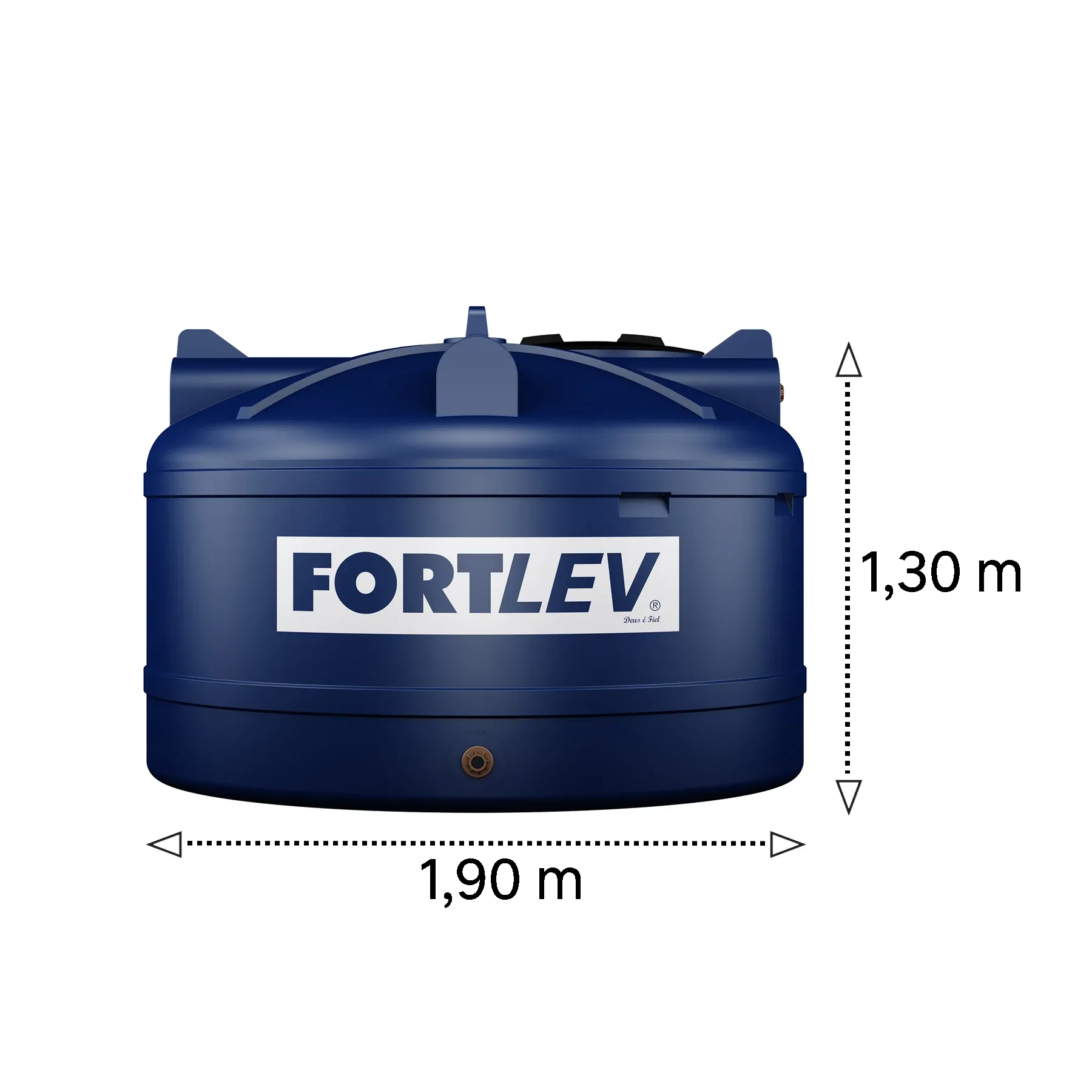 Tanque Fortlev Polietileno Com Tampa 3000 L| Casas da Água - Casas da Água