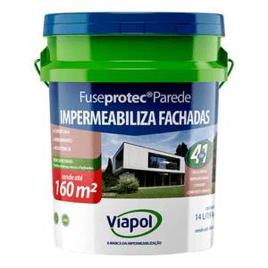 Impermeabilizante Viapol Fuseprotec Parede Branco 14 L