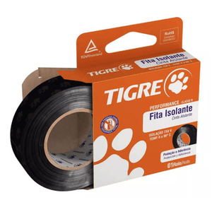 Fita Tigre Isolante Performance Preta 20 M