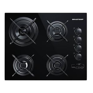 Cooktop Brastemp BDT62AEUNA Ative Gás 4 Bocas Preto Bivolt