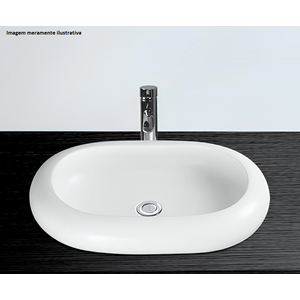 Cuba Firenze Apoio Oval ARX-0081 Branca 64 x 40 Cm