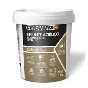 Rejunte Ceramfix Acrílico Bicomponente Extra Liso Novo Fendi 1 Kg