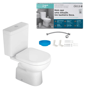 Kit Deca Bacia/Caixa e Acessórios Vogue Plus KP.505.17 Branco