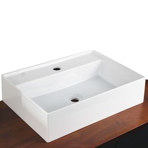 Cuba Mazzu Retangular C/ Mesa Branco Brilhante 46,5 x 33 Cm