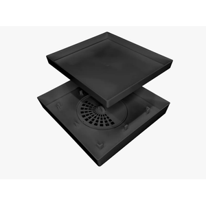 Ralo Multicerto Oculto Preto 15 x 15 Cm