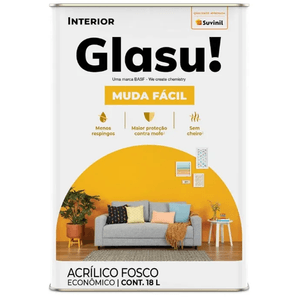 Tinta Suvinil Acrílico Glasurit Econômico Fosco Branco Neve 18 L