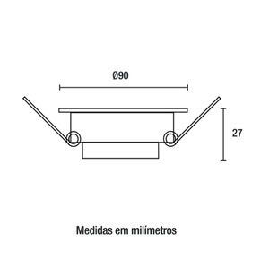 Spot Blumenau Redondo Led Embutir MR16 6 W 3000K