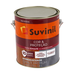 Tinta Suvinil Esmalte Premium Cor & Proteção Fosco Preto 3,6 L